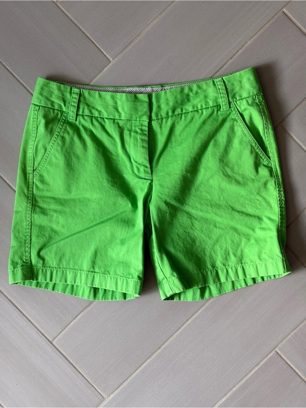 J. Crew Bright Green Cotton Chino Shorts